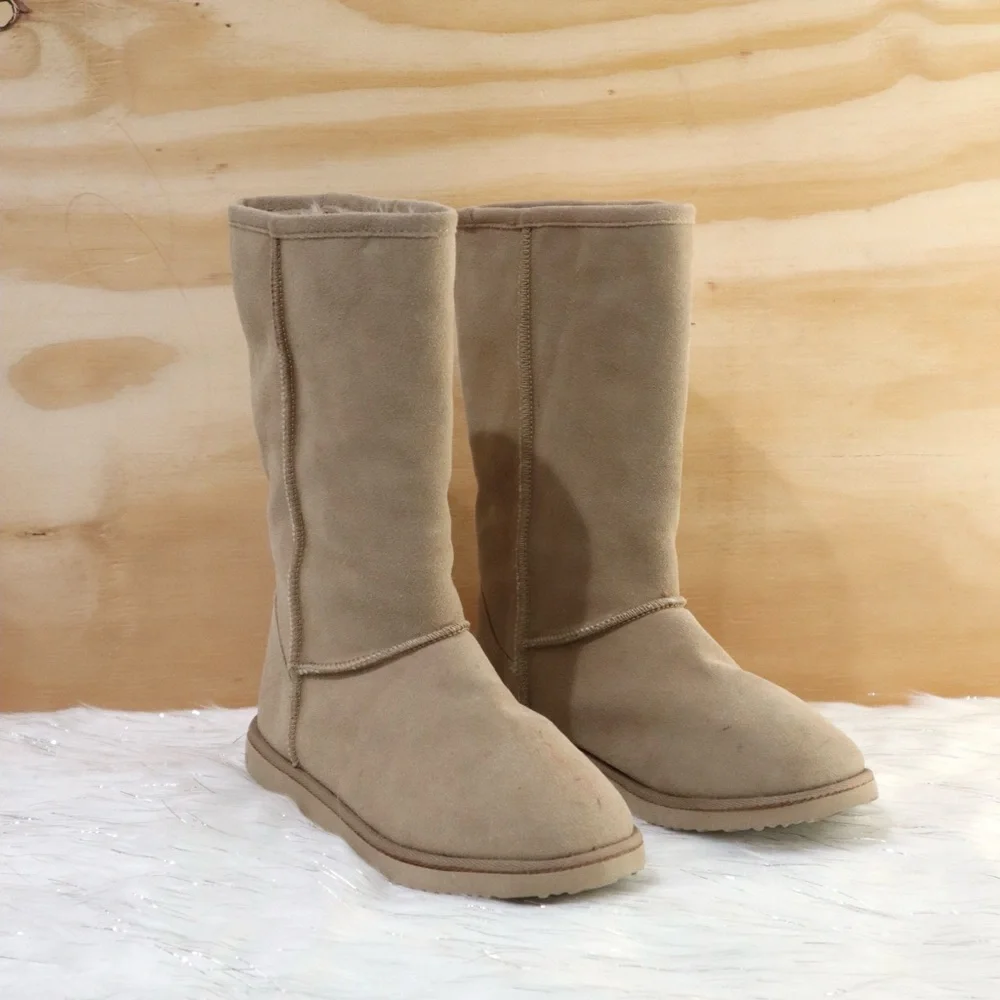 Old Navy Tan Winter Boots Suede Leather Size‎ 5
